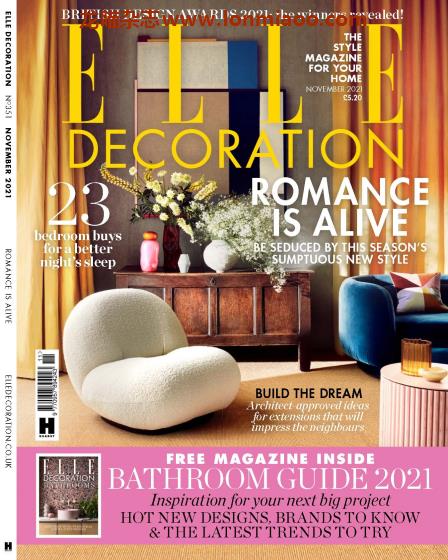 [英国版]Elle Decoration 时尚家居装修装饰杂志 2021年11月刊